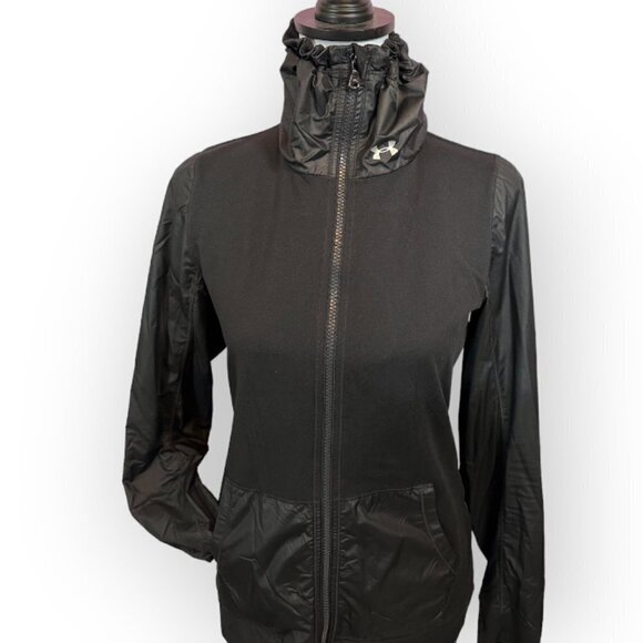 Under Armour Women's Running Jacket with Neck Guard Black Size Small - Picture 8 of 13